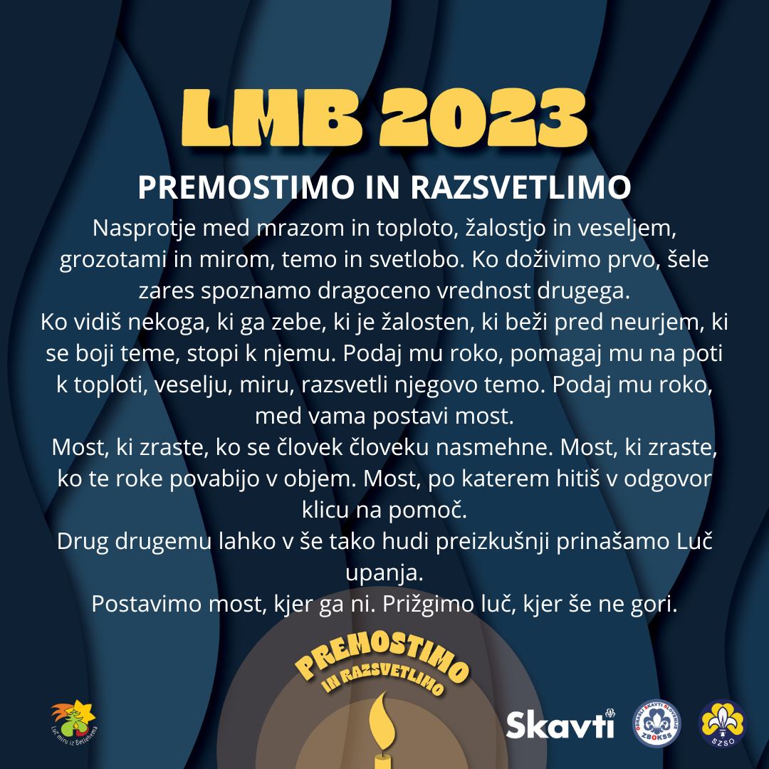 Luč miru iz Betlehema, Poslanica 2023